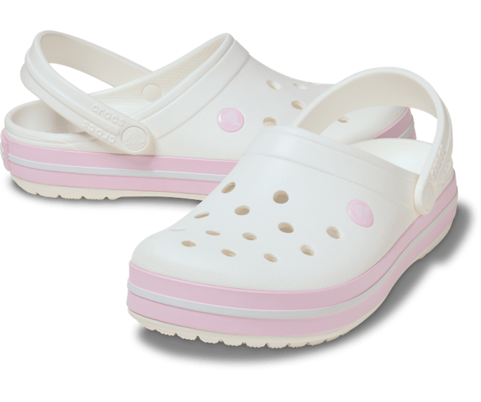 White / Pink Milk Crocband™ Clog - Pair - Crocs