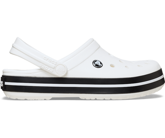 White/ White / Black Crocband™ Clog - Side - Crocs