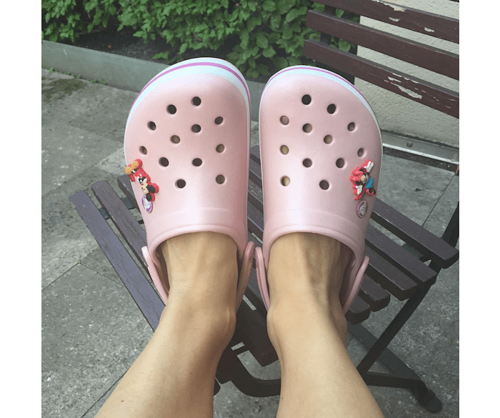 Crocband clog on feet clearance
