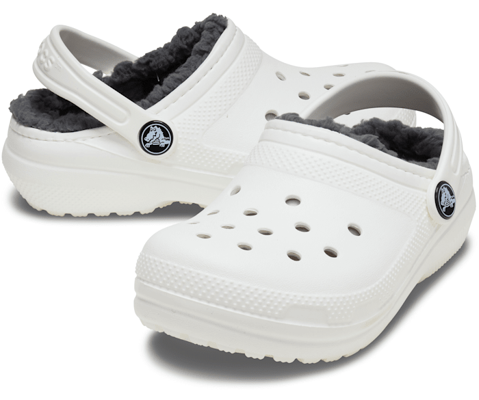 White fuzzy crocs womens size 6 Clearance