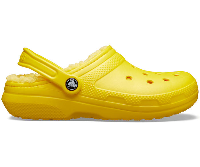 yellow lined crocs