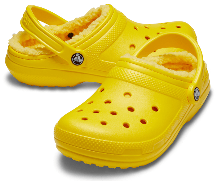 Fuzzy crocs women's yellow clearance