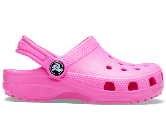 Electric Pink Kids' Classic Clog - Side - Crocs