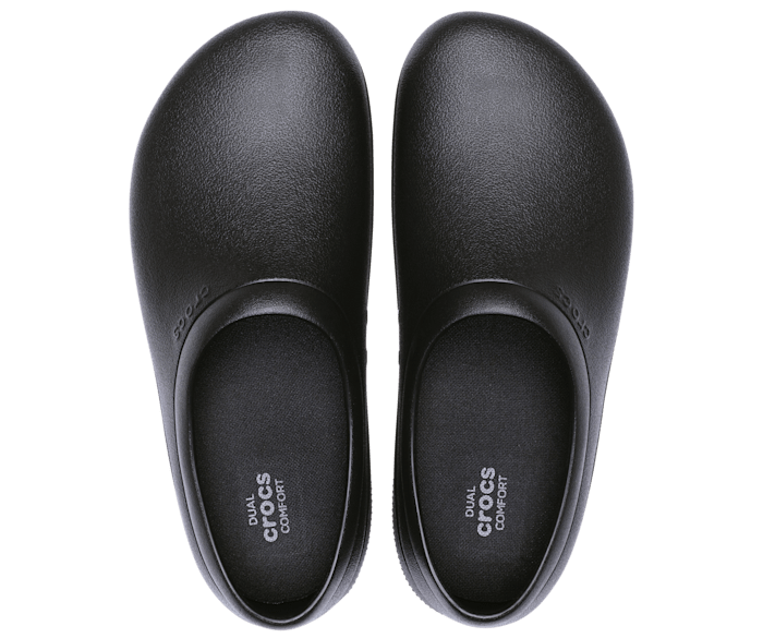 Slip Resistant Work Shoes Crocs Unisex-Adult Men's and Women's on The Clock Clog 
