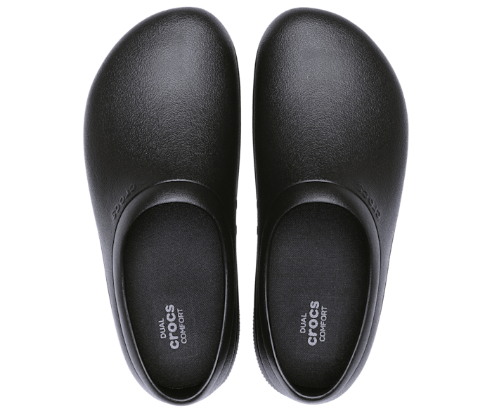 crocs クロックス オンザクロックワークブラック スリップオン ２５cm 通販