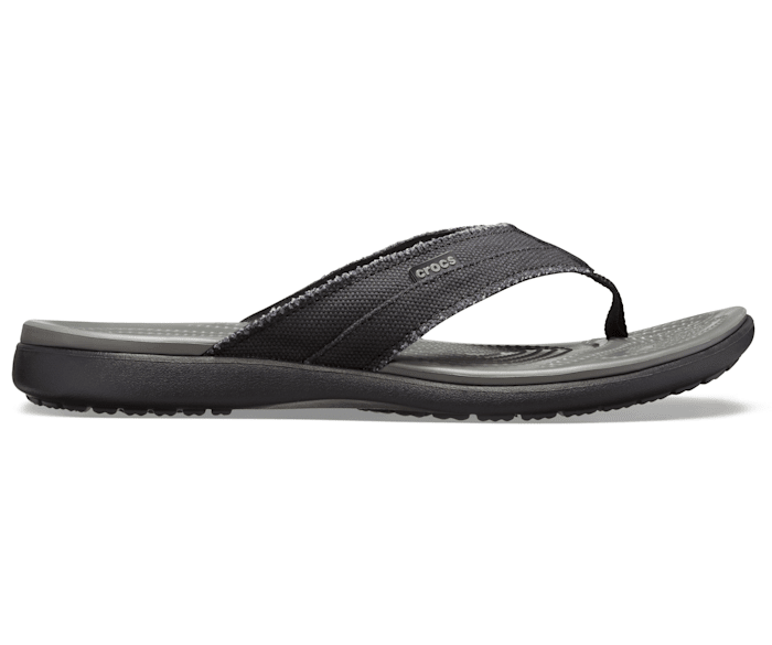 Crocs men's santa cruz canvas flip flop clearance