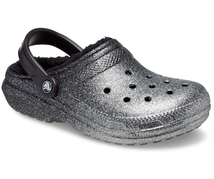 Crocs Classic Glitter Clogs, Blue, 4