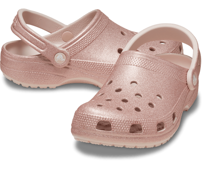 Crocs Classic Glitter Lined Clog - Black / Multicolor