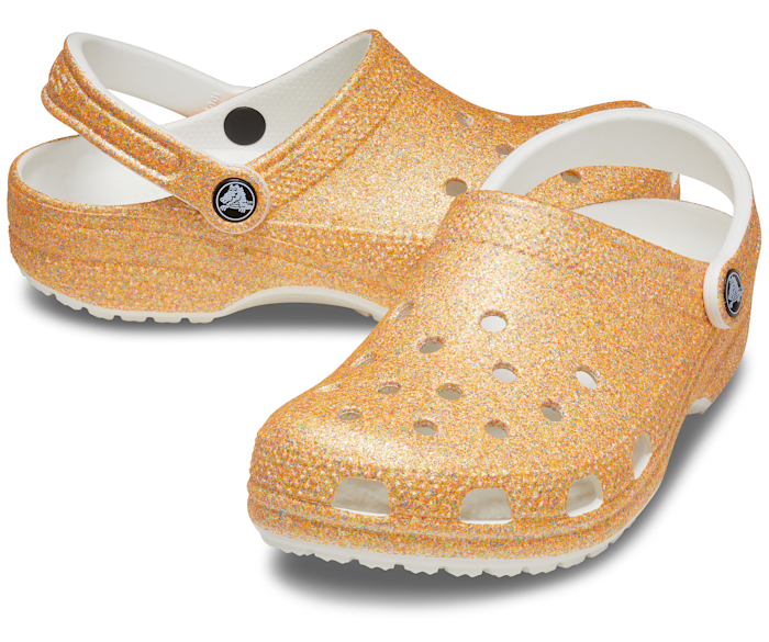 Gold sparkly crocs Clearance