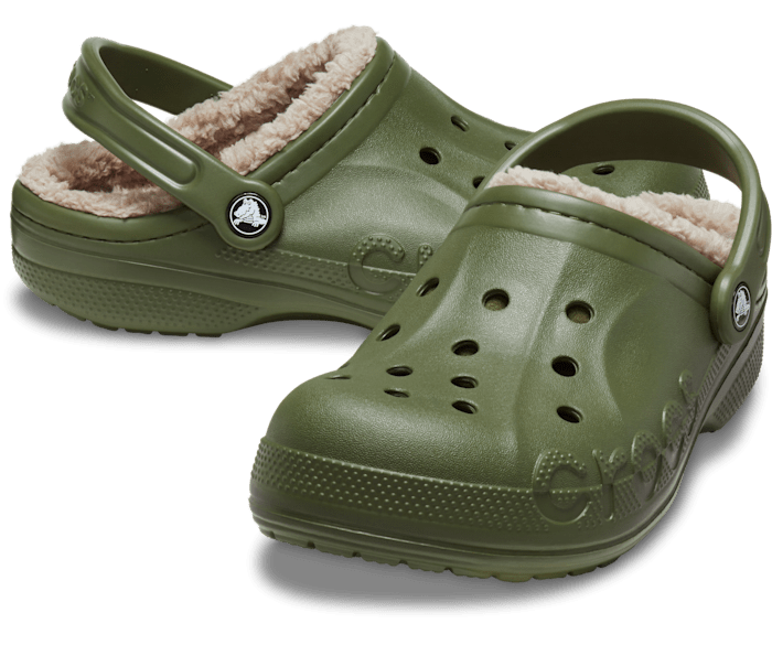 Vert armée/Multicolore Sabots doublés Baya - Paire - Crocs