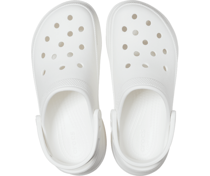 white bae platform crocs