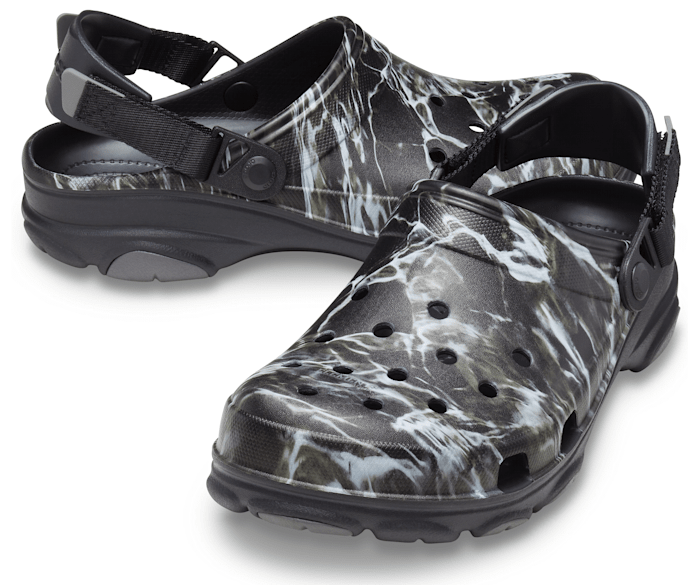 Crocs Black Classic All-Terrain Mossy Oak Elements Clog Shoes