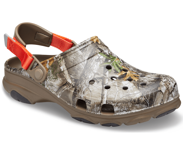 Camo crocs with adjustable strap
