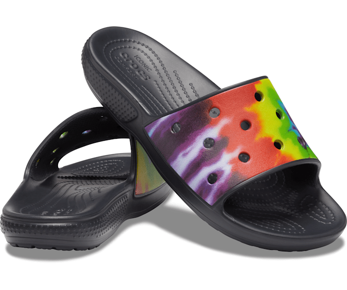 Unisex Classic Crocs Tie-Dye Graphic Slide $14.39