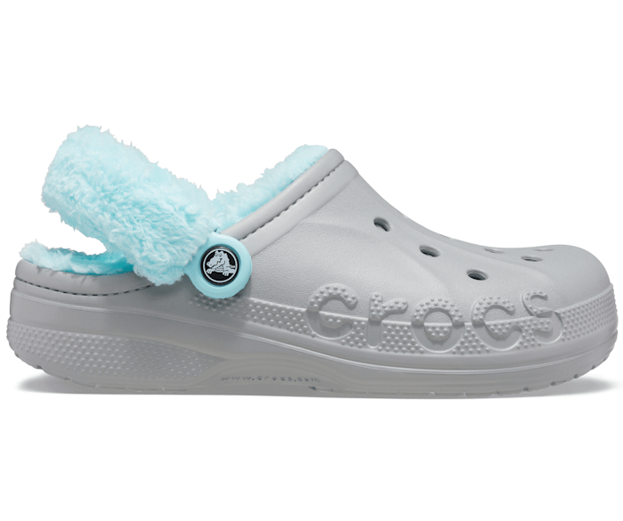 Baya Lined Fuzz-Strap Clog - Crocs