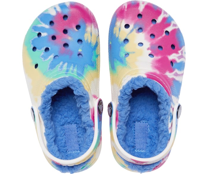 Crocs Unisex-Child Classic Marbled Tie Dye Lined Clogs Kids' Slippers 