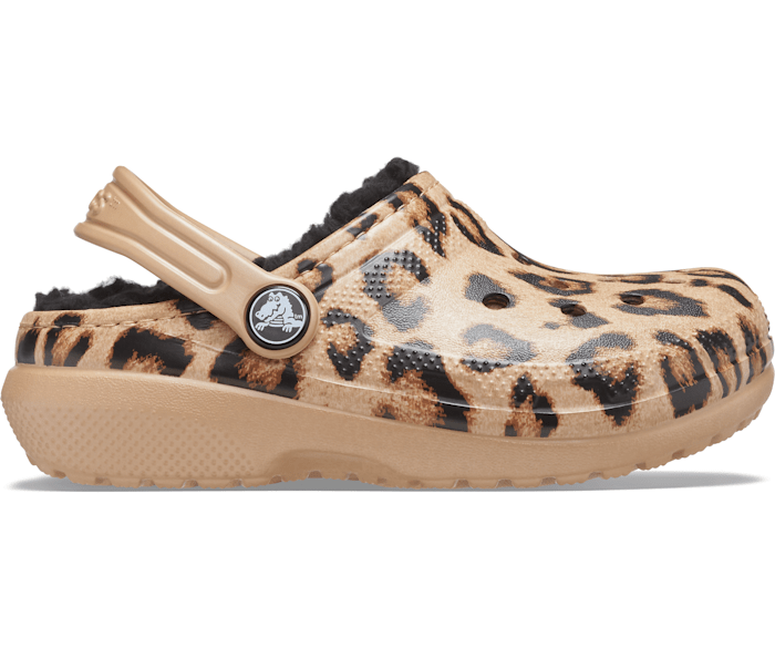 lined cheetah crocs