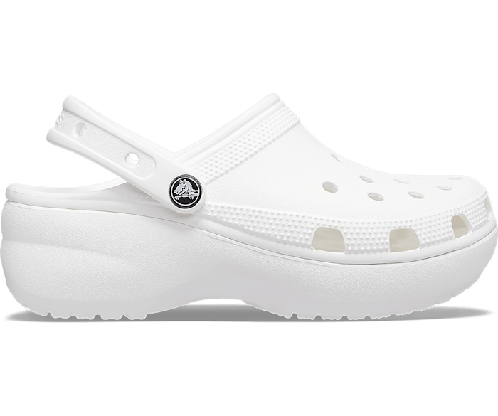 crocs white platform clogs