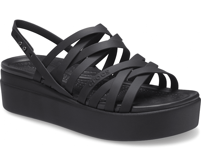 black platform sandals crocs