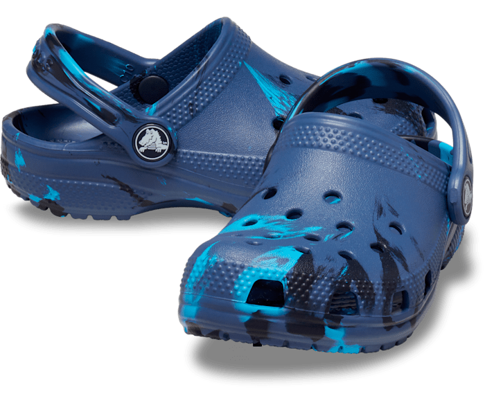 Navy / Multi Toddler Classic Marbled Clog - Pair - Crocs