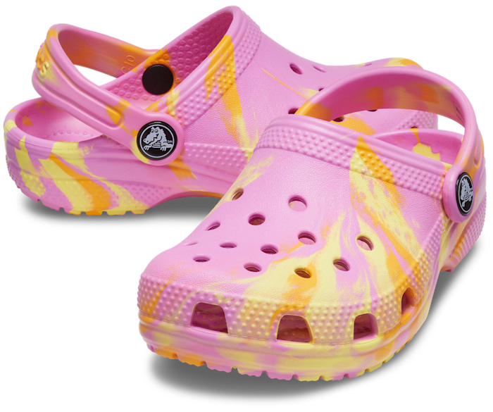 Taffy Pink / Multi Toddler Classic Marbled Clog - Pair - Crocs