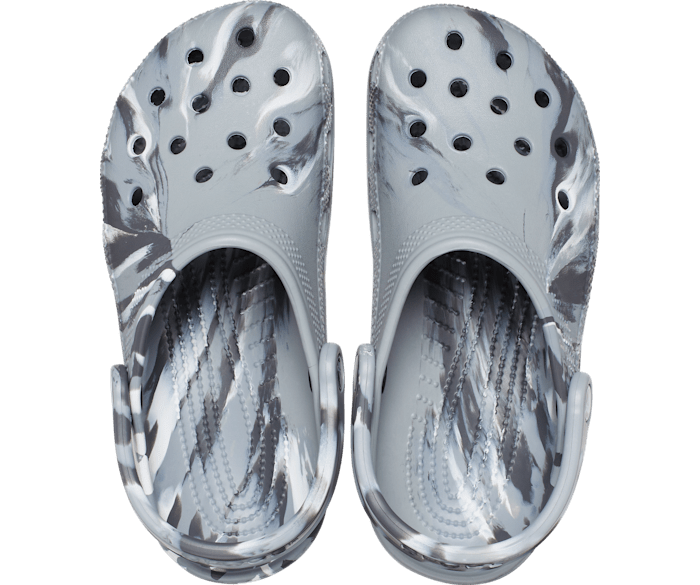 Crocs Classic Marbled Clog; Light Grey / Multi, M14