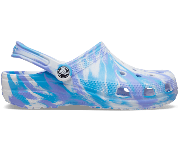 White / Oxygen Classic Marbled Clog - Side - Crocs