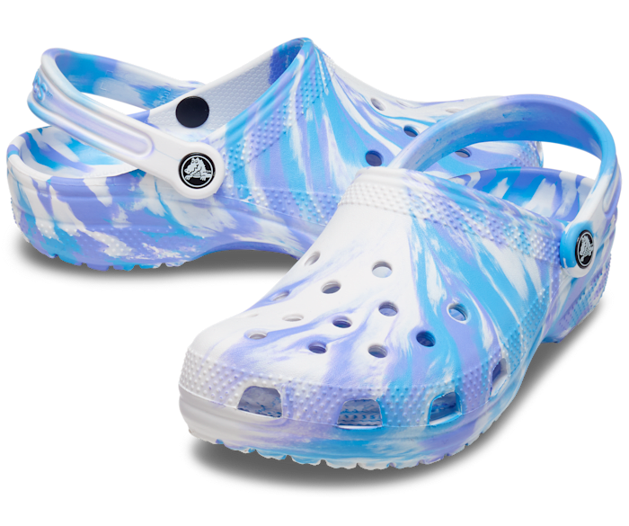 White / Oxygen Classic Marbled Clog - Pair - Crocs