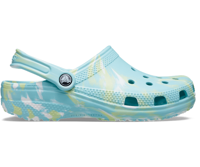 Pure Water / Multi Classic Marbled Clog - Side - Crocs
