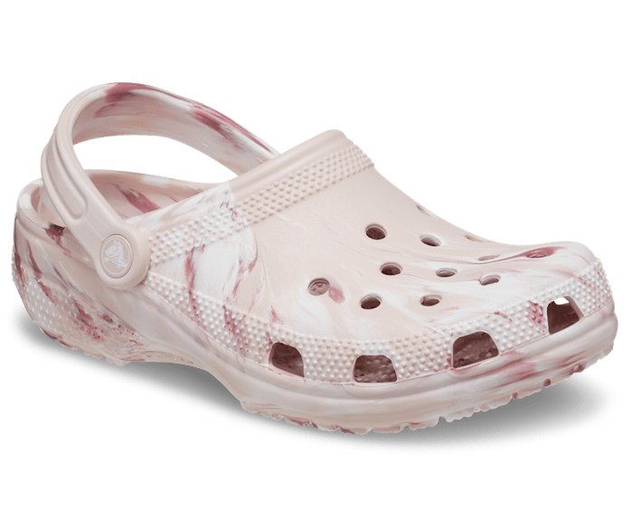 crocs classic marbled clog chai pink