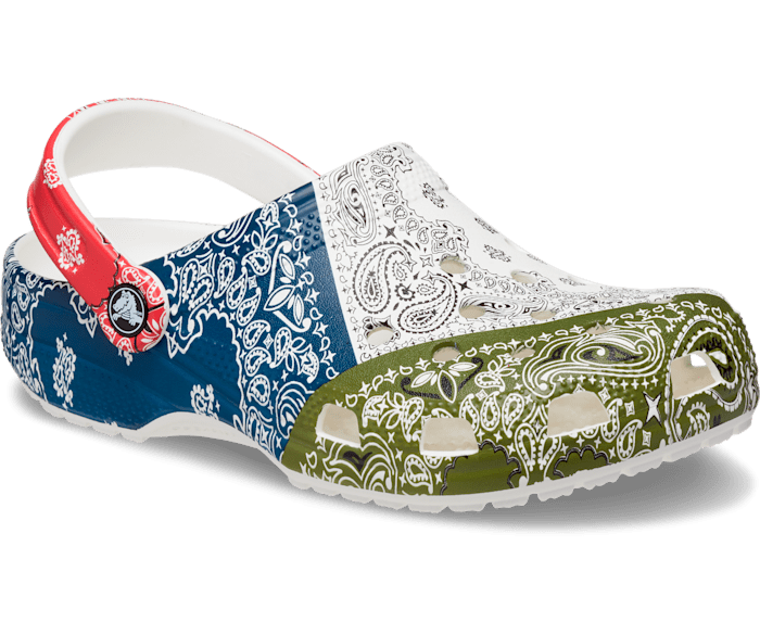 Bandana print crocs Clearance