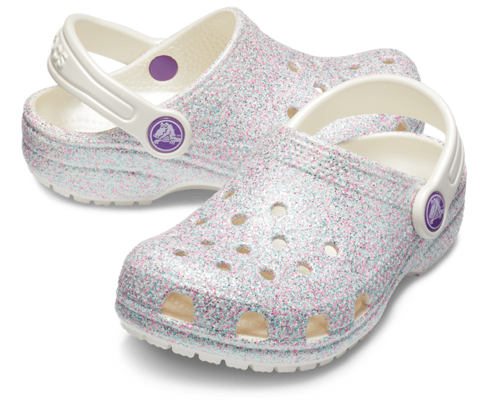 toddler girls glitter crocs
