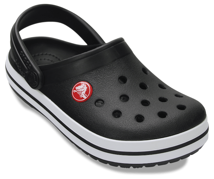 Crocs Crocband II Unisex Girls Boys Kids Youth Clog Sandals Black/White 
