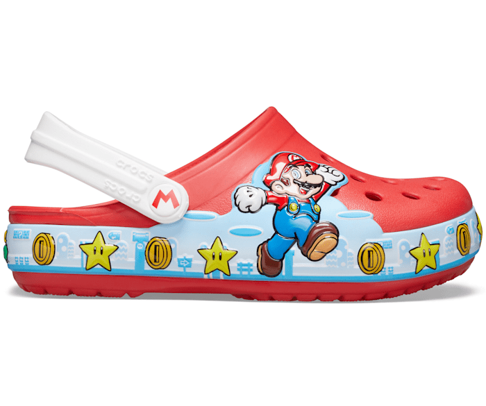 Flame Kids' Crocs Fun Lab Super Mario Lights Clog - Side - Crocs