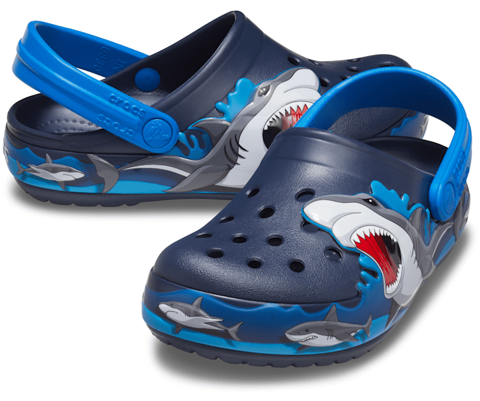 Kids' Crocs Fun Lab Shark Lights Clog