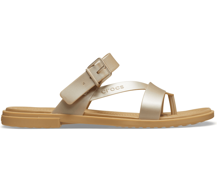 Women's Crocs Tulum Metallic Toe Post Sandal - Crocs