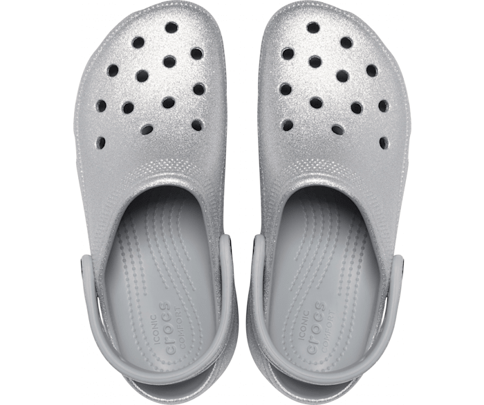 glitter platform crocs