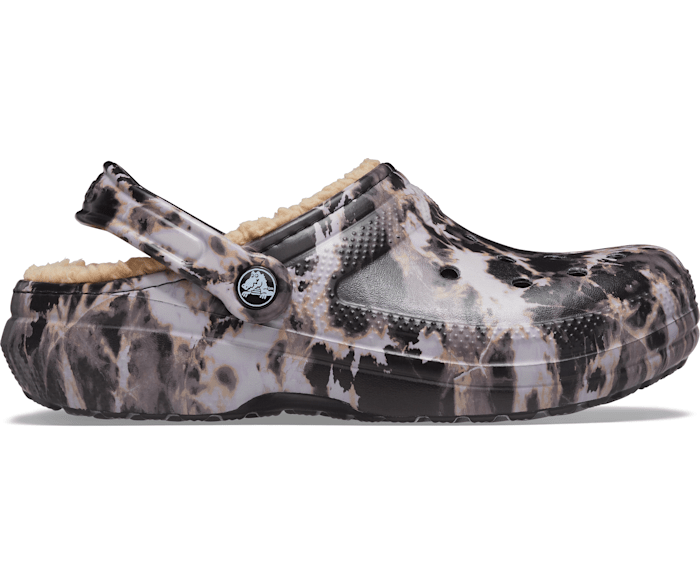 Black bleached dye crocs