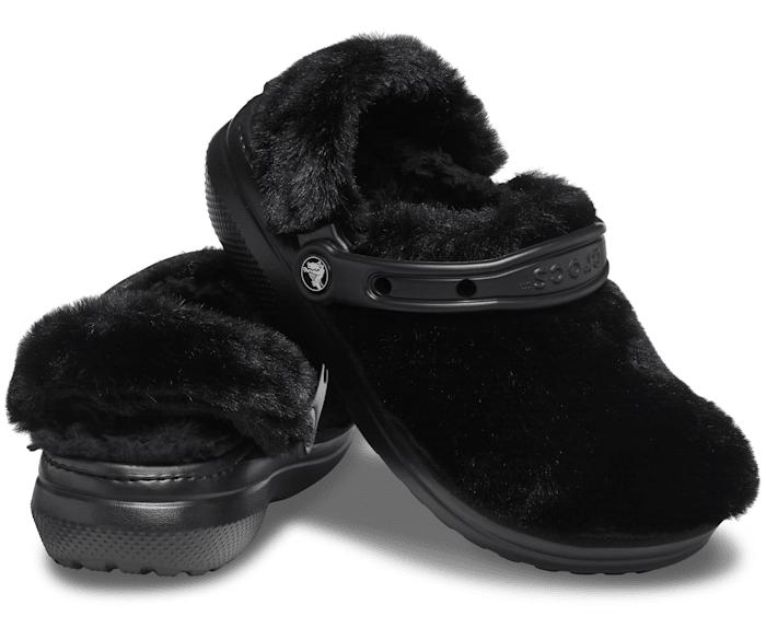 クロックス Classic Fur Sure 207303-001 レディース クロッグサンダル : ブラック crocs 2303_mo