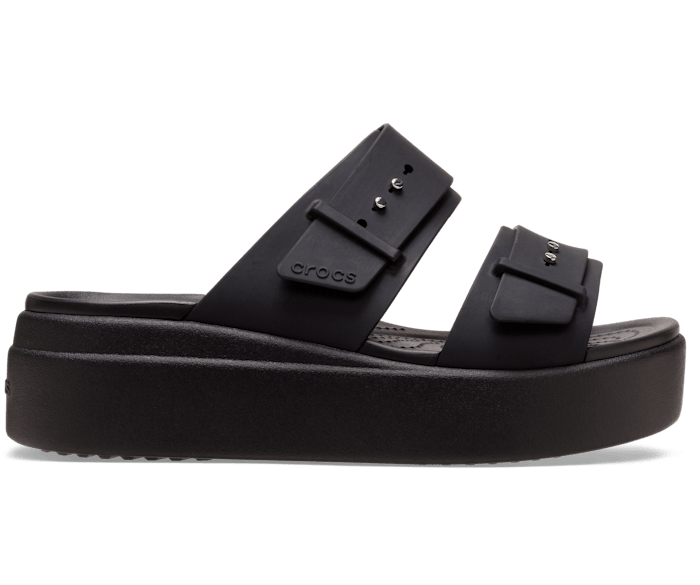 Vaypol, Sandalias Crocs Brooklyn Low Wedge - NEGRO