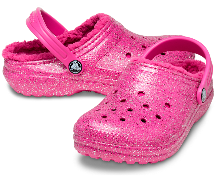 BRIGHT PINK CROCS Girls Little-big Kid Classic Clog