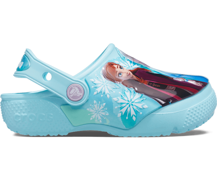 New Custom Crocs- Women's Size 9, Icy Blue with Custom Charms (1 Pair Only)