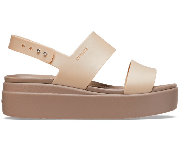 Metallic champagne crocs Sale