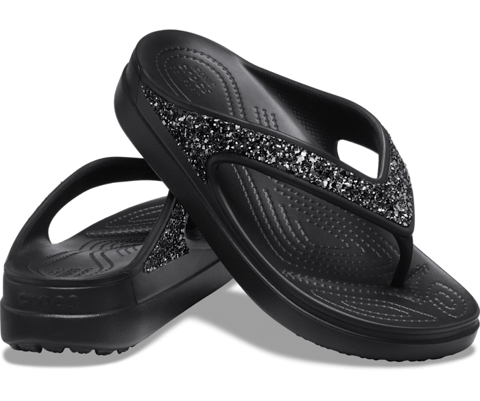 クロックス公式 クロックス スローン グリッター ウェッジ フリップ ウィメン サンダル レディース