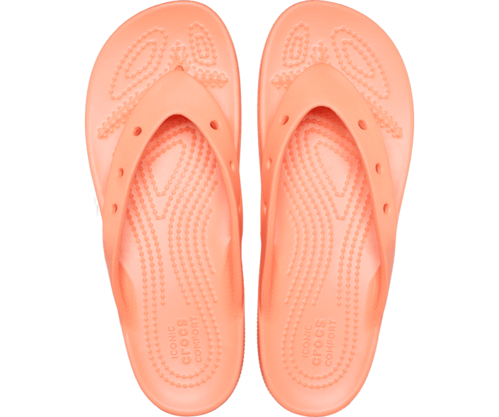 Peach platform crocs