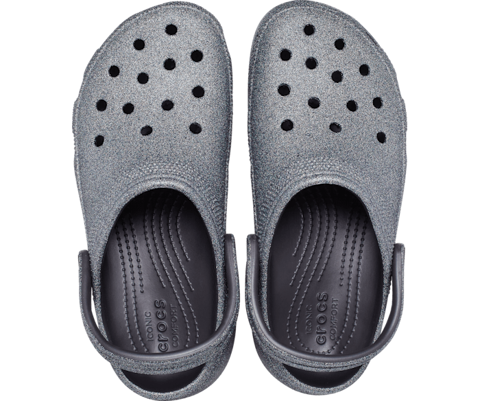 glitter platform crocs