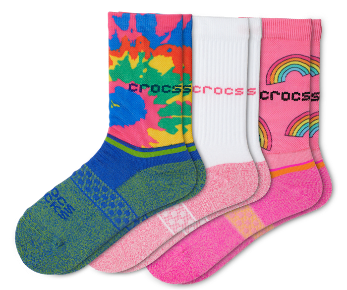 Crocs Socks Kid Crew Evergreen 3-Packs - Crocs