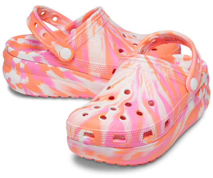 Kids marbled crocs clearance
