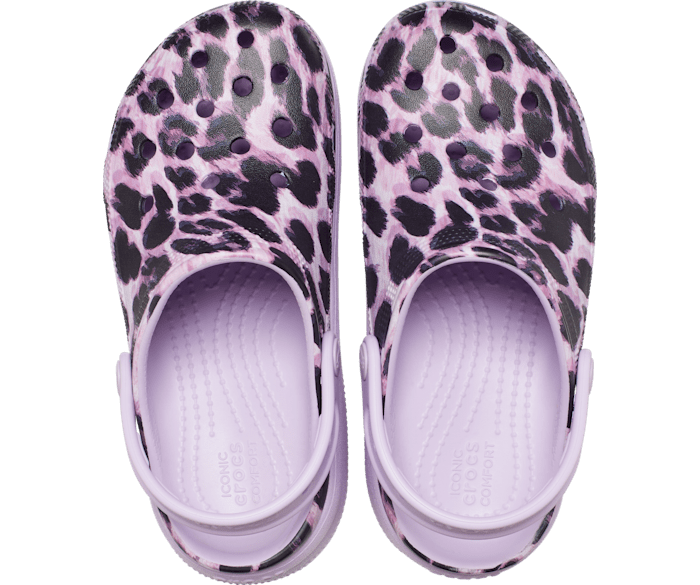 pink leopard print crocs