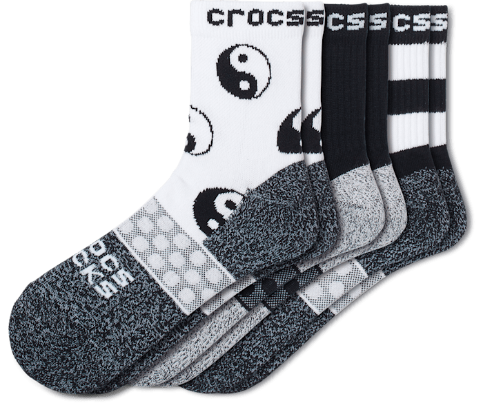 Crocs Socks Adult Quarter Easy Icon 3-Pack - Crocs